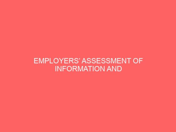 employers assessment of information and communication technology competencies possessed by secretaries in business organizations in onitsha local council area of anambra state 32050