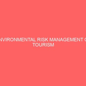 environmental risk management of tourism 31788