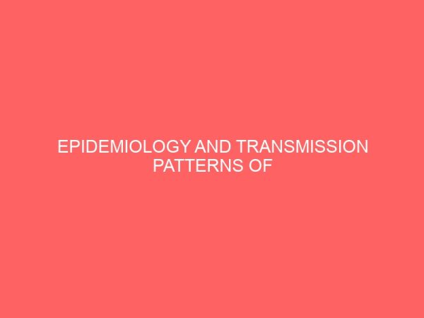 epidemiology and transmission patterns of schistosoma haematobium infection 13994