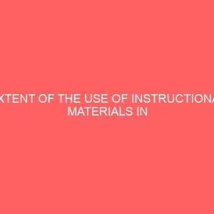 extent of the use of instructional materials in the teaching of social studies 13024