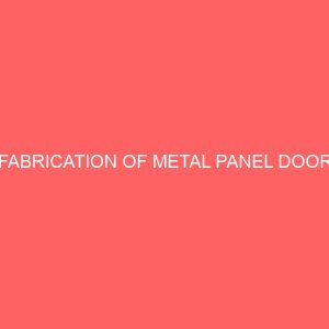 fabrication of metal panel door 41593