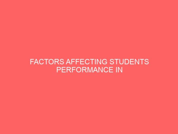factors affecting students performance in shorthand 40378