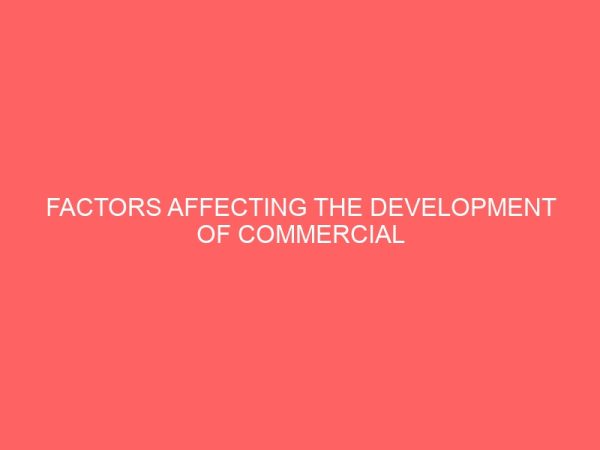 factors affecting the development of commercial recreation 31683