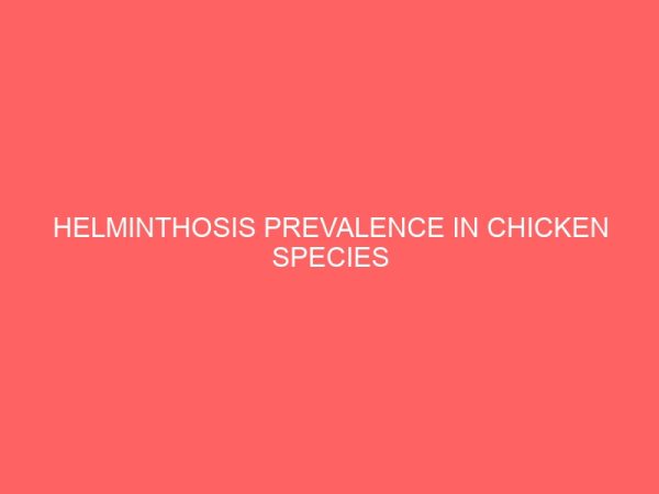 helminthosis prevalence in chicken species 14006