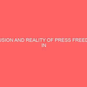 illusion and reality of press freedom in attaining a true democratic system of government in nigeria 13104