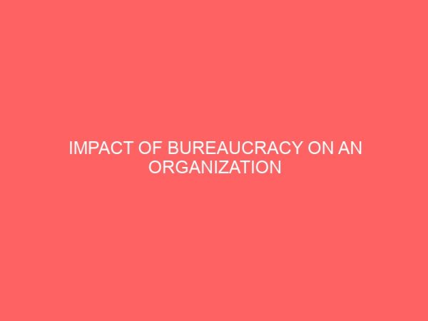 impact of bureaucracy on an organization 14087