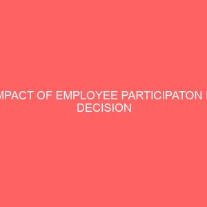 impact of employee participaton in decision making and organizational productivity 2 17345