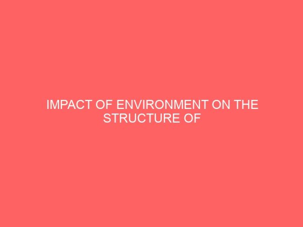 impact of environment on the structure of business organizations a study of first inland bank port harcourt area 32326