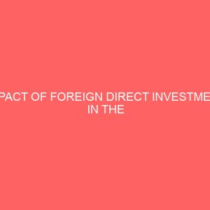 impact of foreign direct investment in the economic development of nigeria 18512