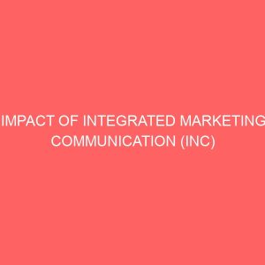 impact of integrated marketing communication inc 36721