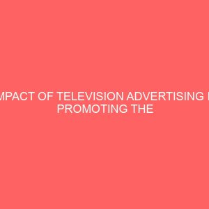impact of television advertising in promoting the sales of mtn products in enugu metropolis 37232