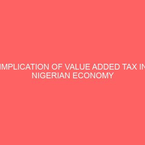 implication of value added tax in nigerian economy 26098