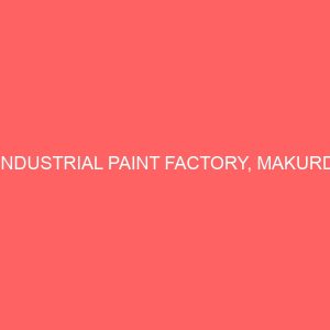 industrial paint factory makurdi 18461