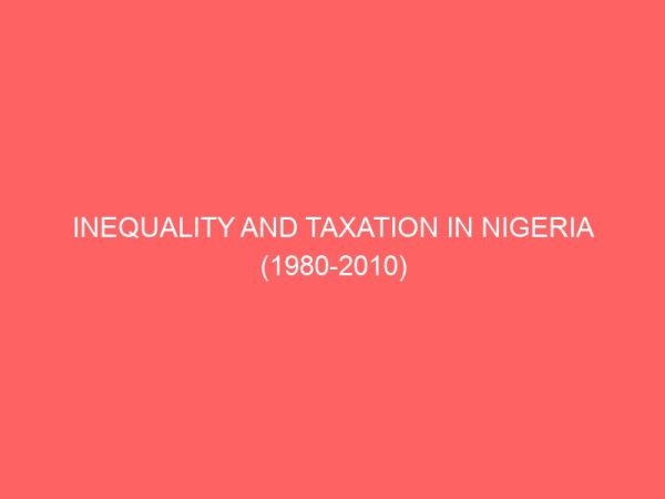 inequality and taxation in nigeria 1980 2010 12995