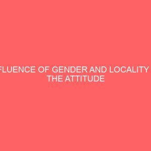 influence of gender and locality on the attitude of adolescents towards aids 40163