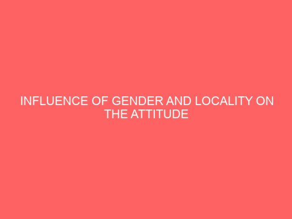 influence of gender and locality on the attitude of adolescents towards aids 40163