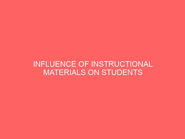 influence of instructional materials on students performance in english language 13033