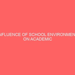 influence of school environment on academic performance of ss2 biology students in aba north local government area of abia state 13036