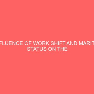 influence of work shift and marital status on the anxiety level of workers 40165