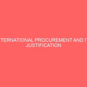 international procurement and its justification 38137