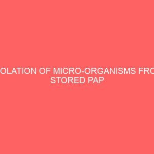 isolation of micro organisms from stored pap 106488