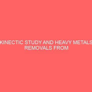 kinectic study and heavy metals removals from used engine oil treated with groundnut shells 21694