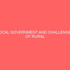 local government and challenges of rural development in nigeria 39624