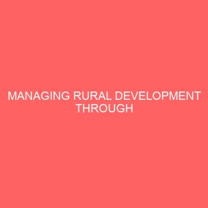 managing rural development through industralization 27586
