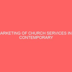 marketing of church services in a contemporary society 32607