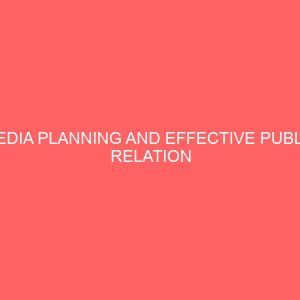 media planning and effective public relation campaign a case study of pabod breweries 42253