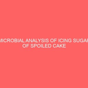 microbial analysis of icing sugar of spoiled cake and its implications 106615