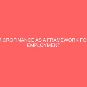 microfinance as a framework for employment generation 18605