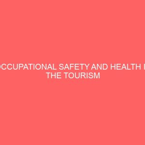 occupational safety and health in the tourism industry in nigeria 31325