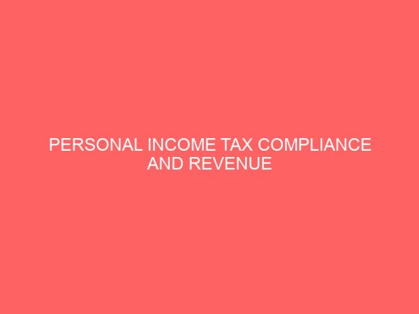 personal income tax compliance and revenue generation in nigeria 17878