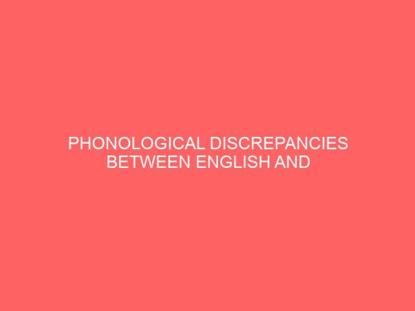 phonological discrepancies between english and uga dialect of igbo problems to second language learners 32353