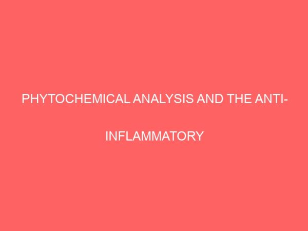 phytochemical analysis and the anti inflammatory activities of methanolextract of crateva adansonii 12889