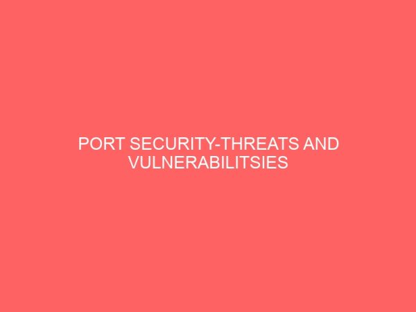 port security threats and vulnerabilitsies 12989