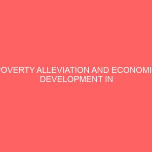 poverty alleviation and economic development in imo state 39667