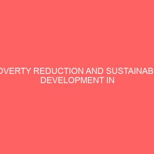 poverty reduction and sustainable development in nigeria 13143