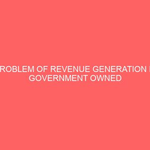 problem of revenue generation in government owned companies 27711