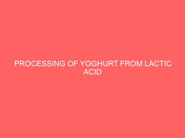 processing of yoghurt from lactic acid fermentation 35607