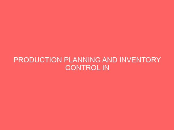 production planning and inventory control in hospitality industry 31792