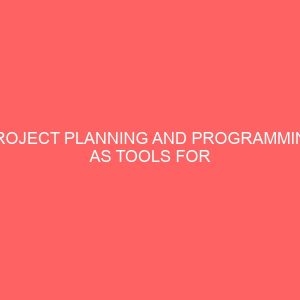 project planning and programming as tools for effective project delivery 19207