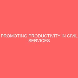 promoting productivity in civil services 27744