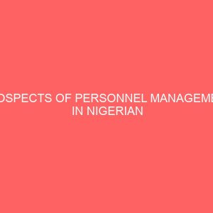 prospects of personnel management in nigerian secondary school 36807