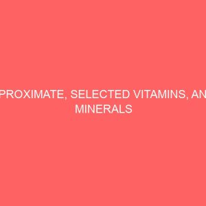 proximate selected vitamins and minerals analysis of moringa oleifera 41274