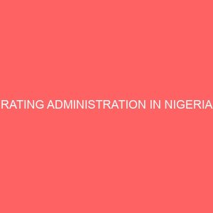 rating administration in nigeria 13582