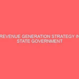 revenue generation strategy in state government 30189