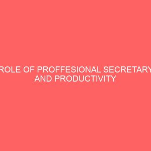 role of proffesional secretary and productivity in commercial banking a case study of u b a bank 13917
