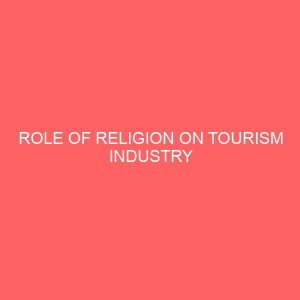 role of religion on tourism industry 31297